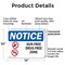 Signmission Gun Free Drug Free Zone, 14 in W x Rectangle, Plastic OS-2PACK-NS-P-1014-L-15754 - alternate 3